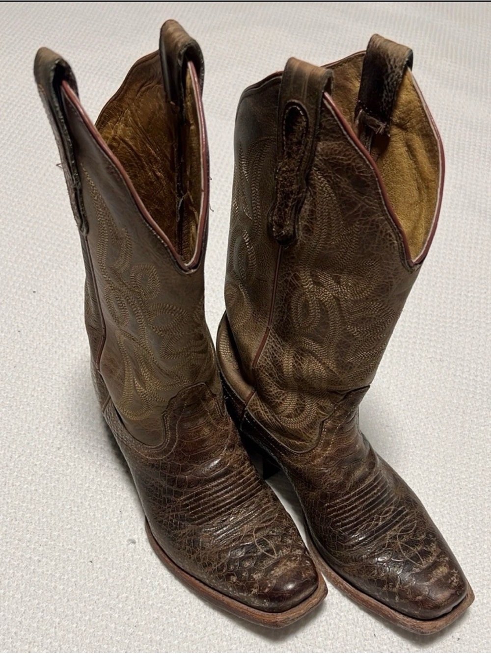 Women's Brown Leather Western Boots